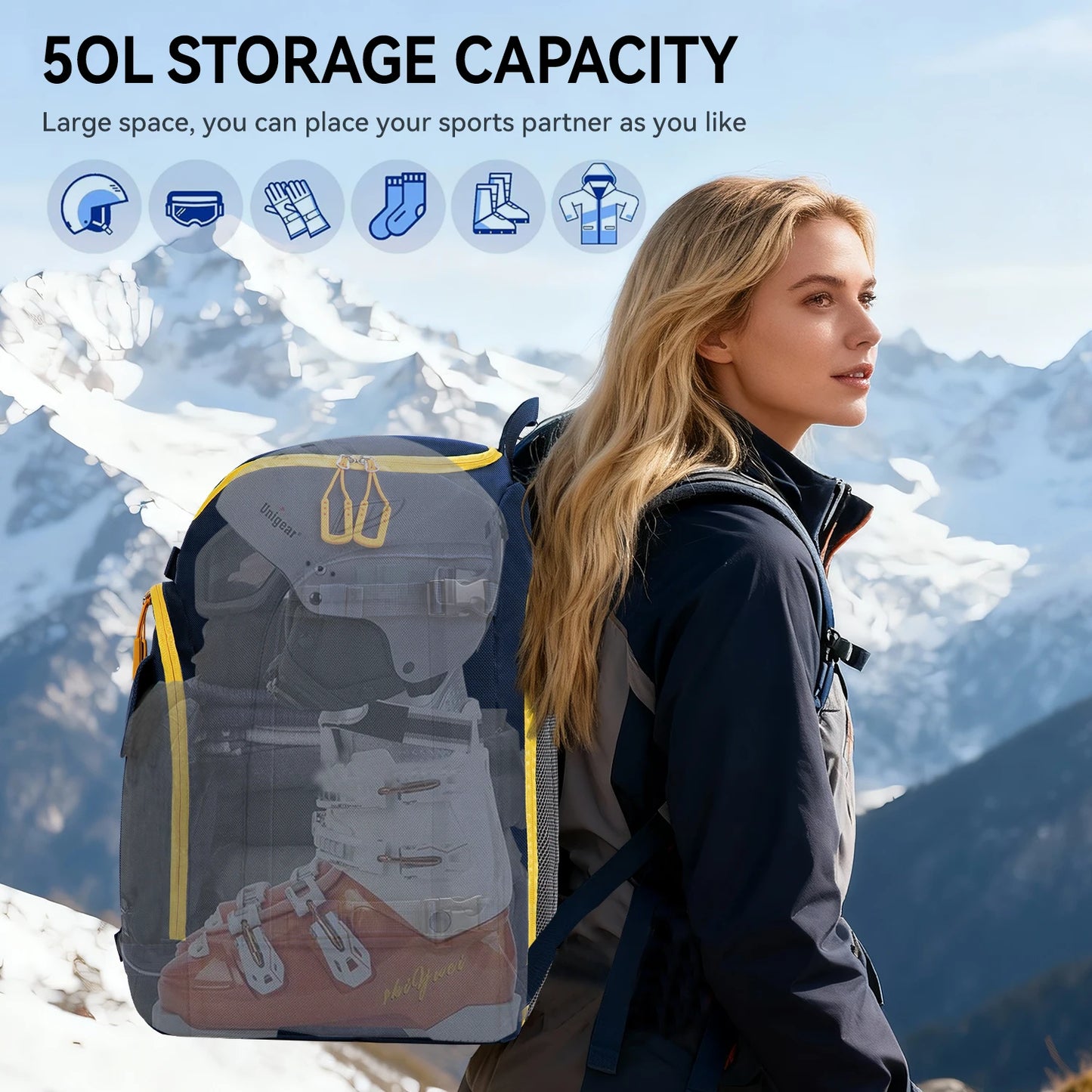 West Tune Ski Boot Bag Gear Organizer For Skiing Accessories