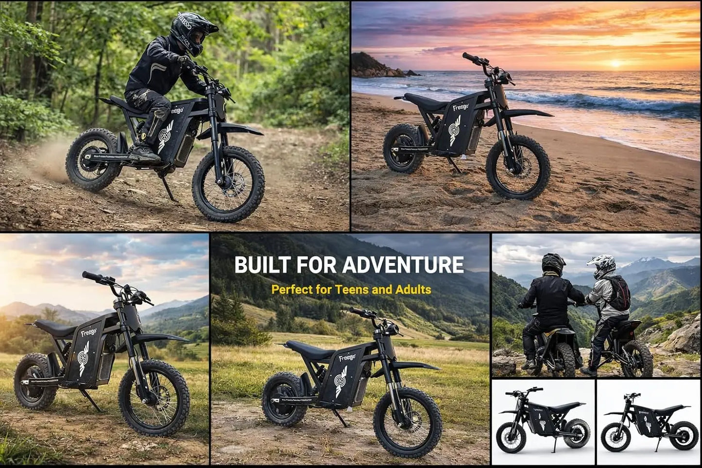 Freego X0 Electric Dirt Bike 3600W Motor 60V Battery Mountain