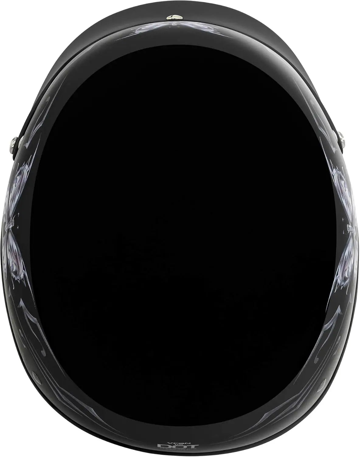 Intricate Butterfly Motorcycle Half Helmet For Safety And Style