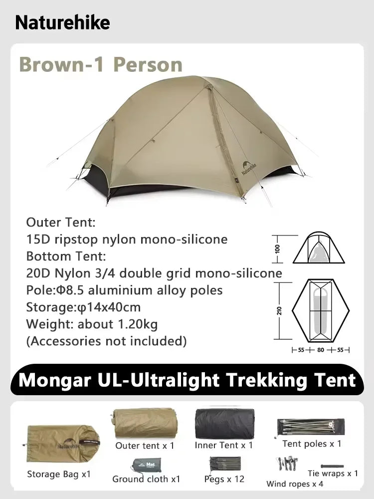 Naturehike Mongar UL Ultralight Camping Tent Waterproof