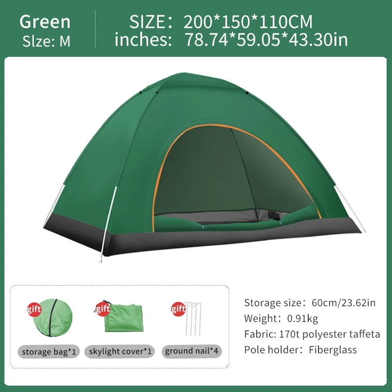 Two to Three Person Pop Up Tent Outdoor Camping Shelter