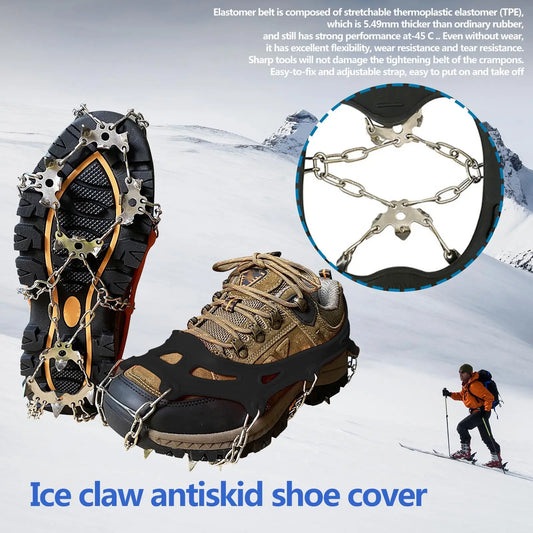 Snow Spikes Crampons Ice Cleats Anti Slip For Hiking Boots