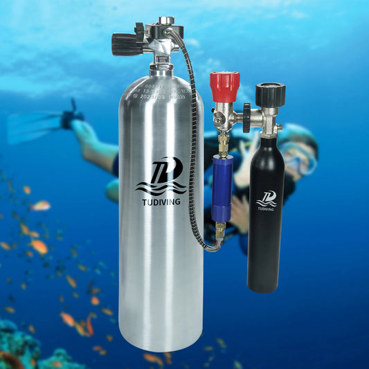 TUDIVING Aluminum Scuba Diving Tank With DIN Valve