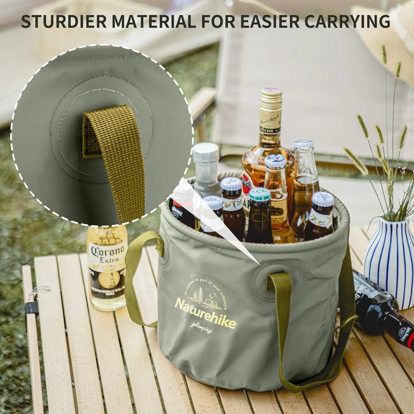 Naturehike Collapsible Water Basin Bucket for Camping