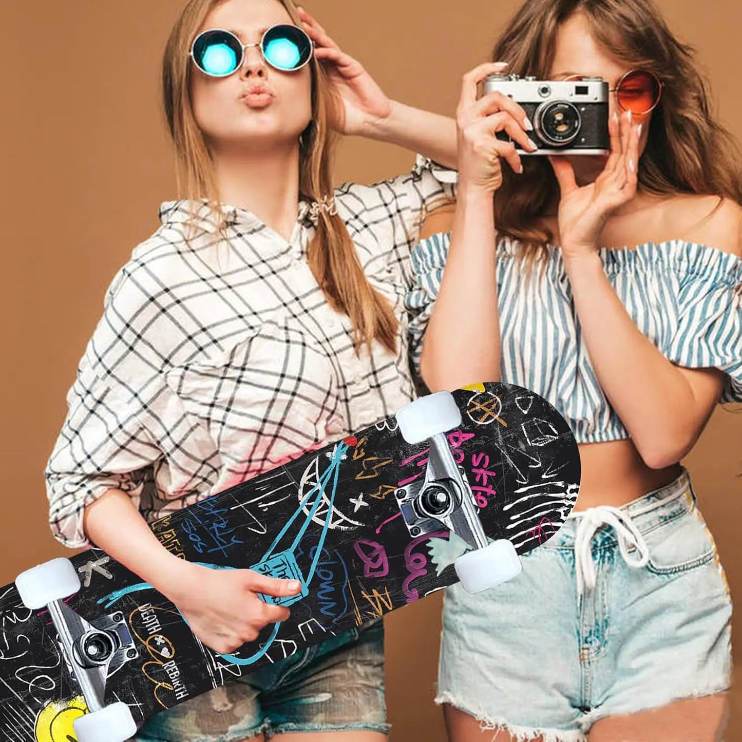 Beginner Skateboard With Maple Deck Double Kick Concave