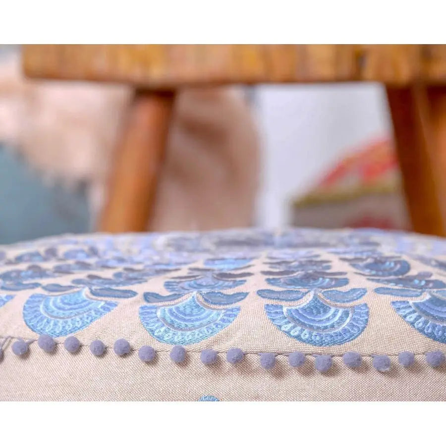 Round Floor Pillow Cover Boho Indian Decor