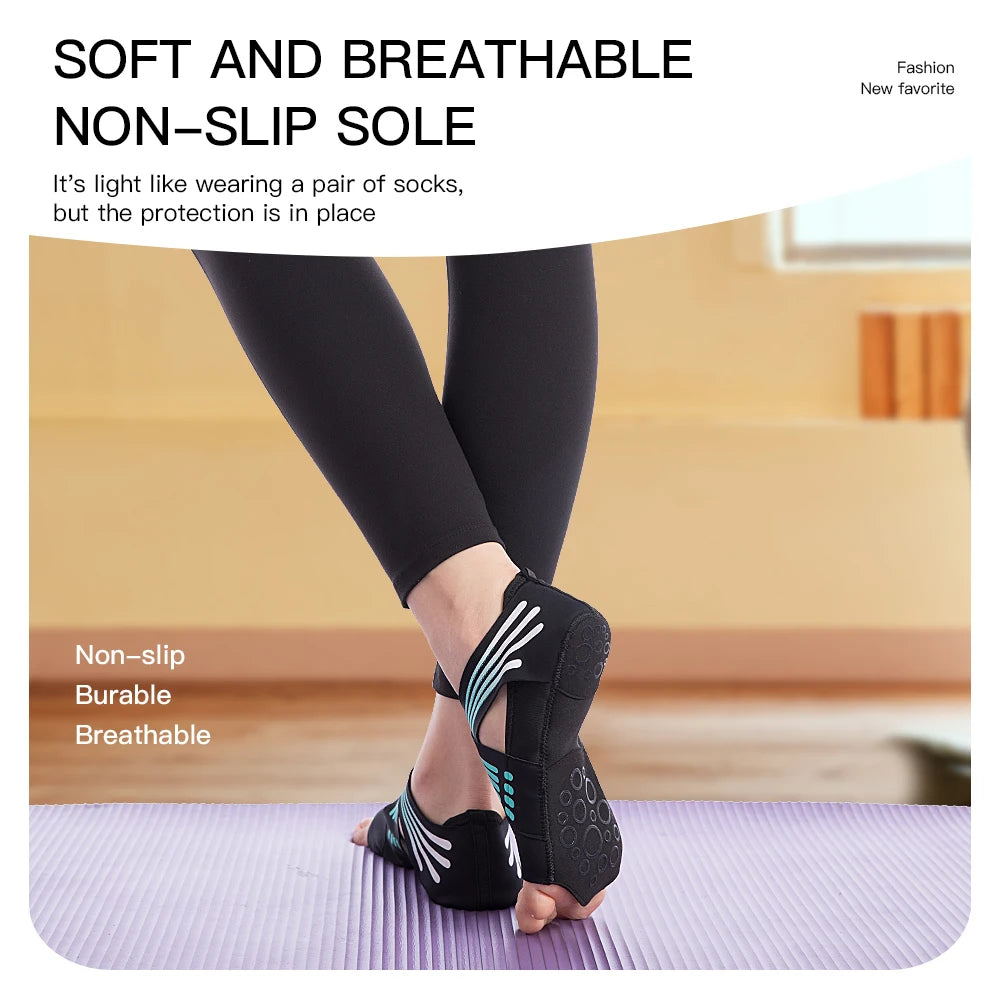 Women Non-slip Workout Yoga Shoes Anti-slip Sole Socks