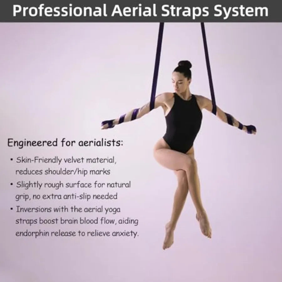 Aerial Yoga Straps Heavy Duty Three-Layer Trapeze Acrobatics