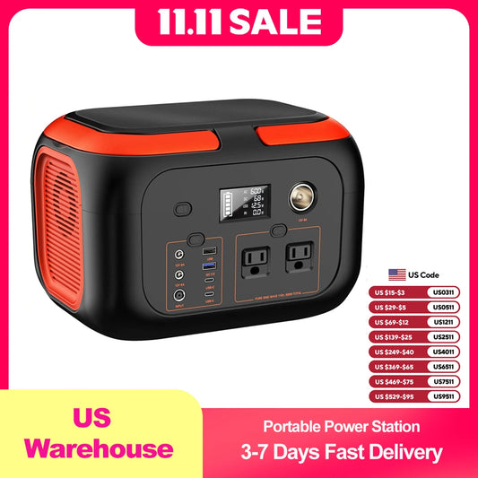 SinKeu Portable Power Station 600W 296Wh Backup Battery Pack
