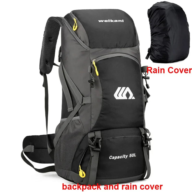 Scione Waterproof Travel Backpack Unisex For Outdoor Hiking And Camping