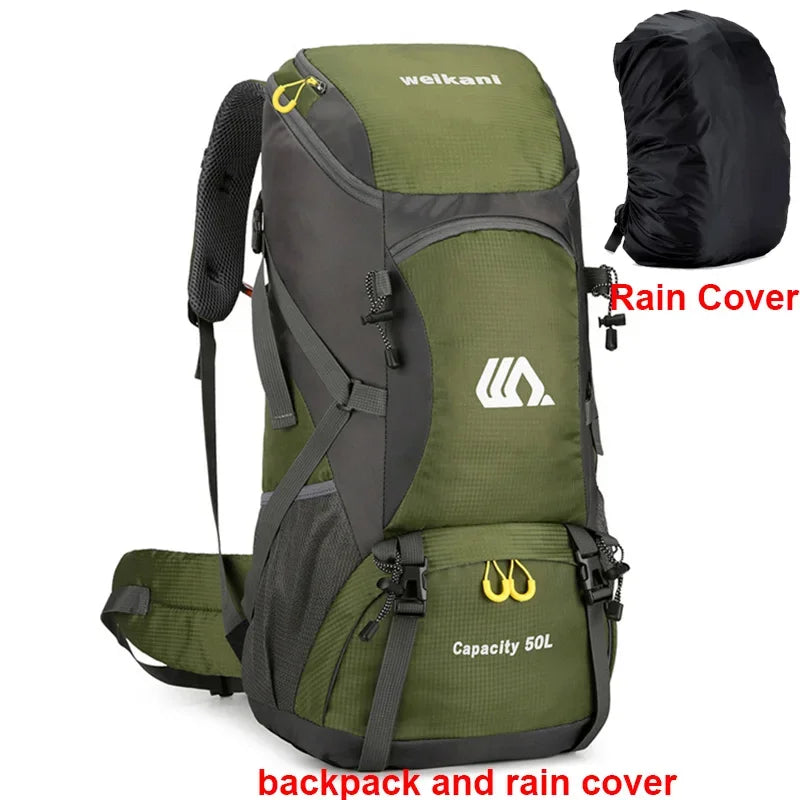 Scione Waterproof Travel Backpack Unisex For Outdoor Hiking And Camping