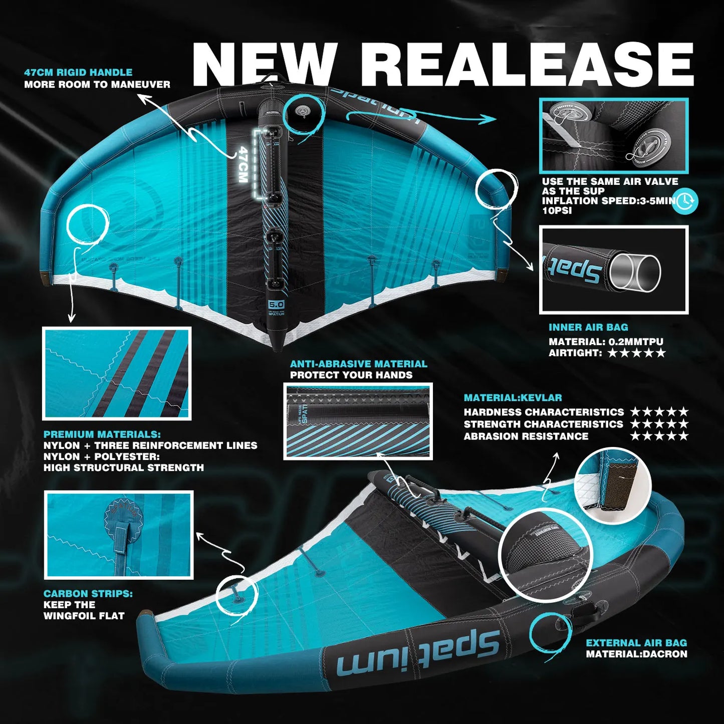 Lucid Ice Handheld Inflatable Surf Wing Foiling Kit