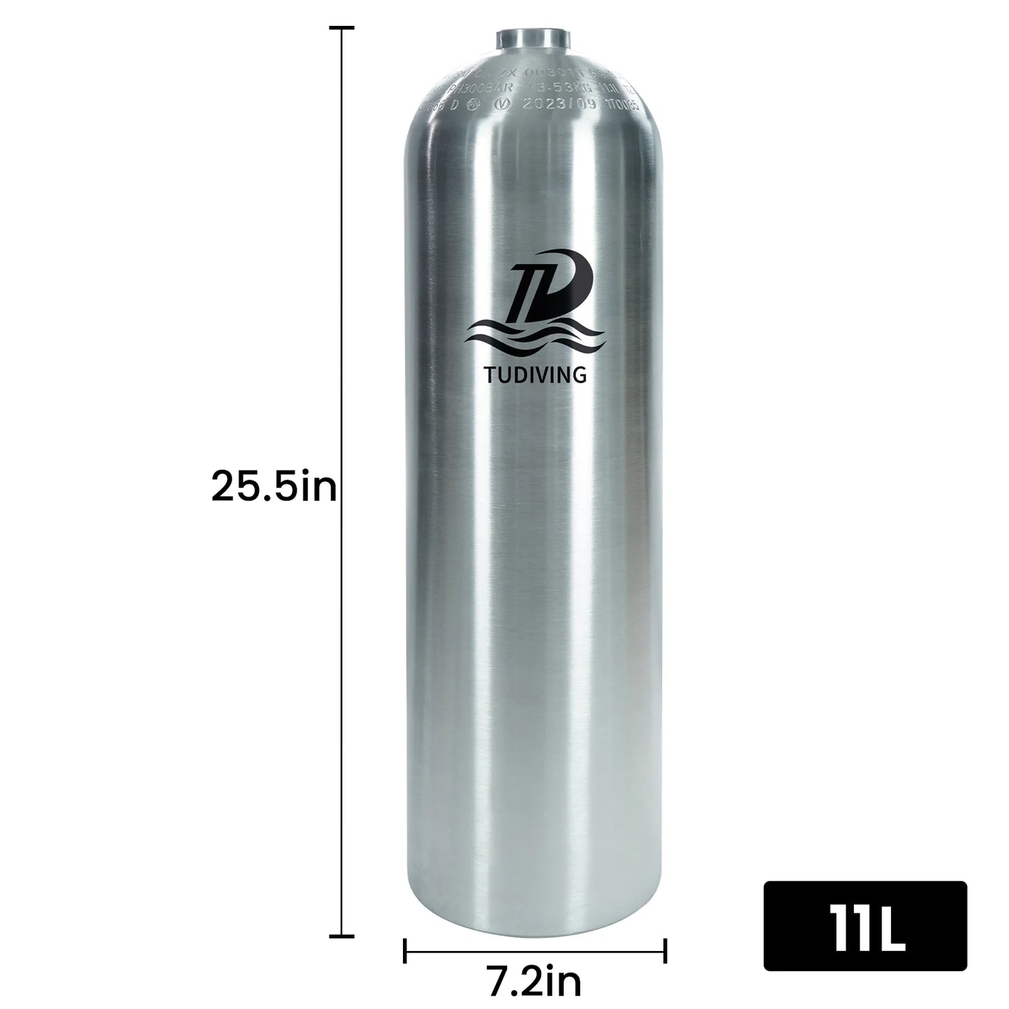TUDIVING Aluminum Scuba Diving Tank With DIN Valve