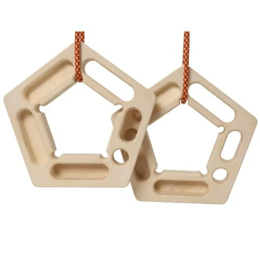 Two Pack Rock Climbing Hangboards Wooden Fingerboard Trainers for Grip