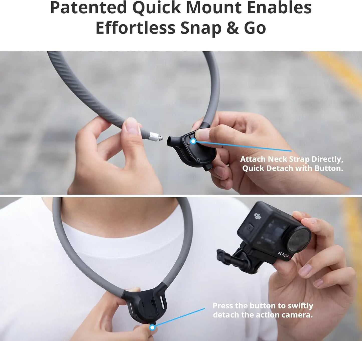 PGYTECH Caplock Neck Mount Chest Mount For GoPro Insta360