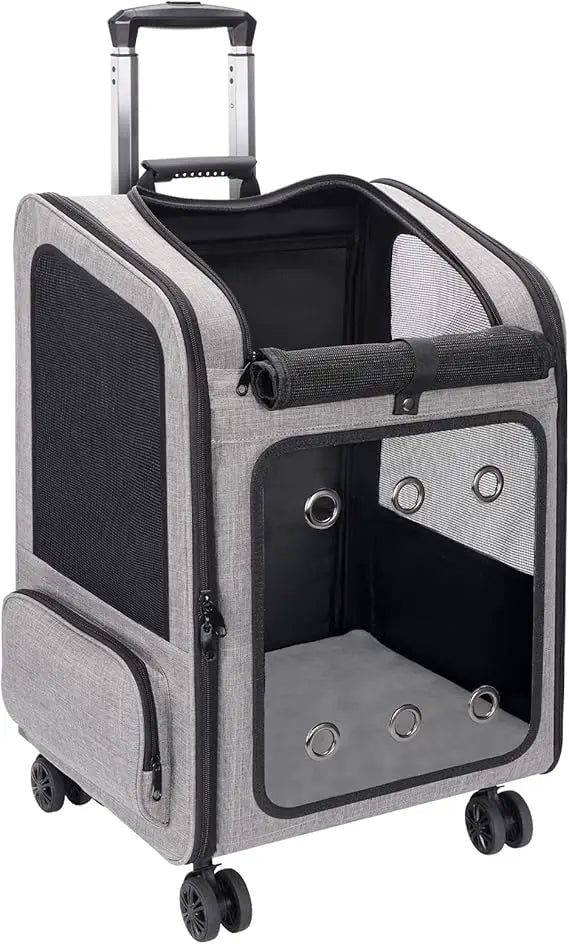 Pet Carrier Backpack With Wheels For Small Animals