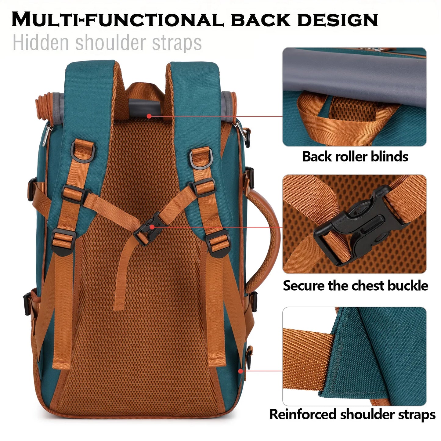 NONECN Backpack With Shoe Compartment Travel Laptop Carry On Luggage