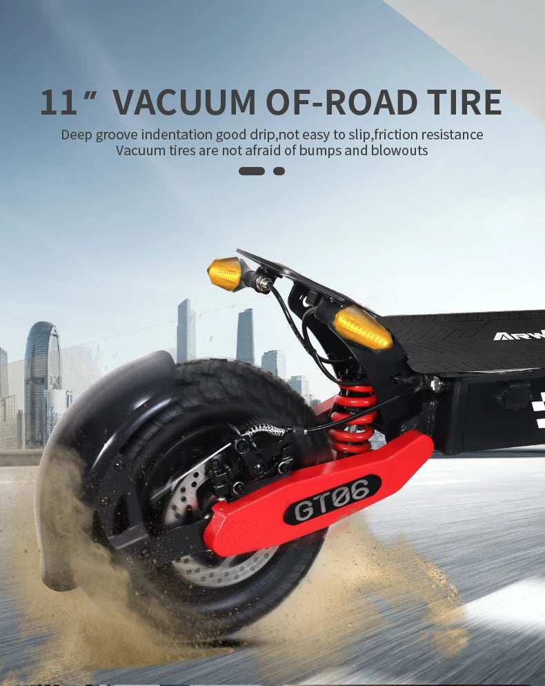 Arwibon GT06 1200W Foldable E Scooter For Adults Offroad