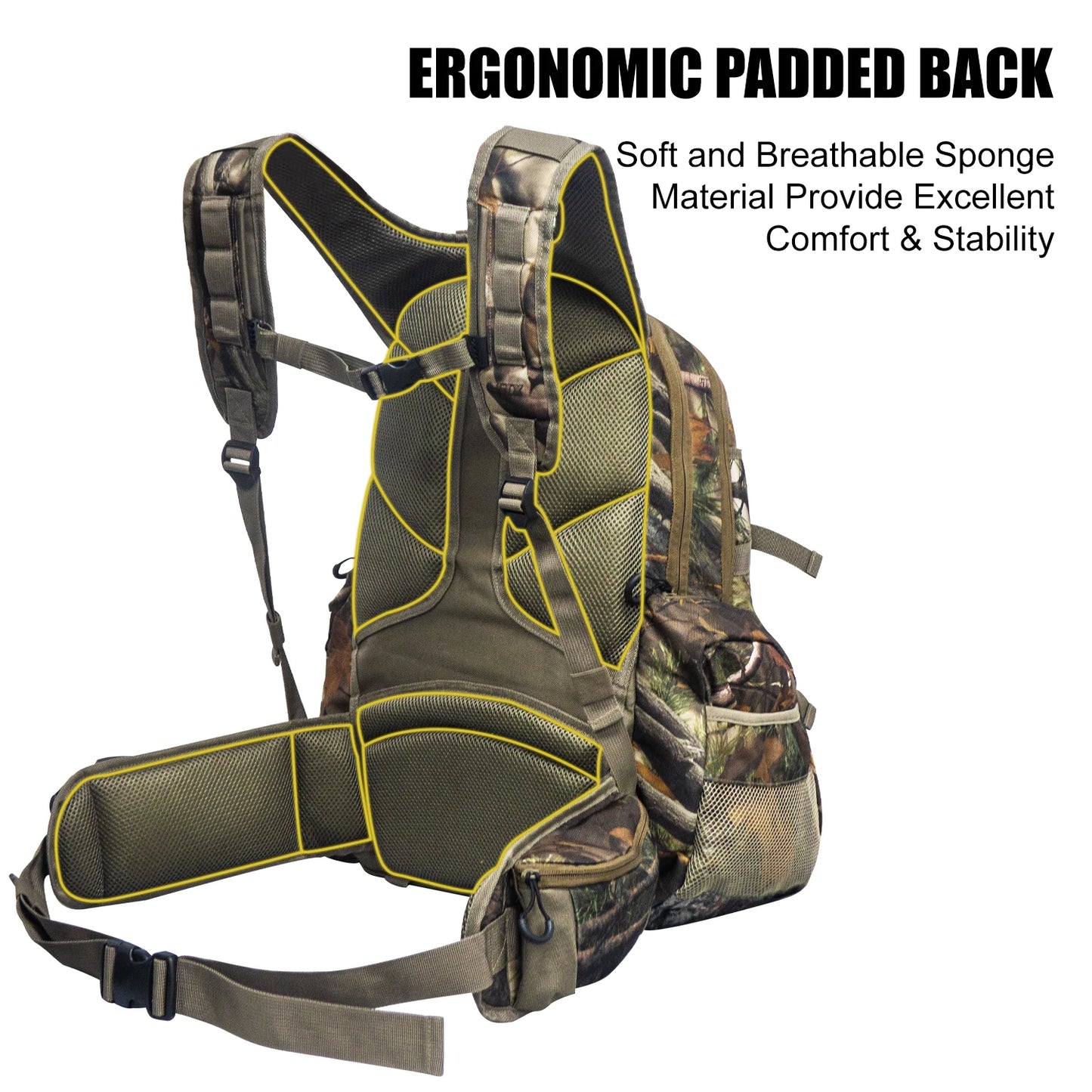 West Tune Hunting Backpack Camouflage With Gun Bow Pocket