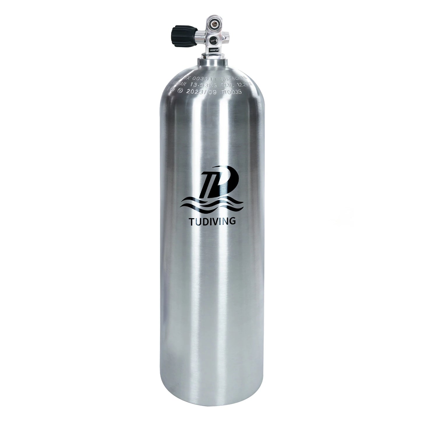 TUDIVING Aluminum Scuba Diving Tank With DIN Valve