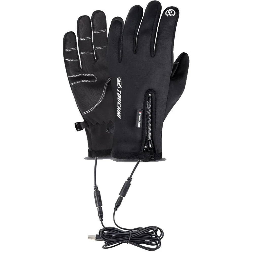 APWIKOGERCN USB Touch Screen Heated Gloves For Winter Sports