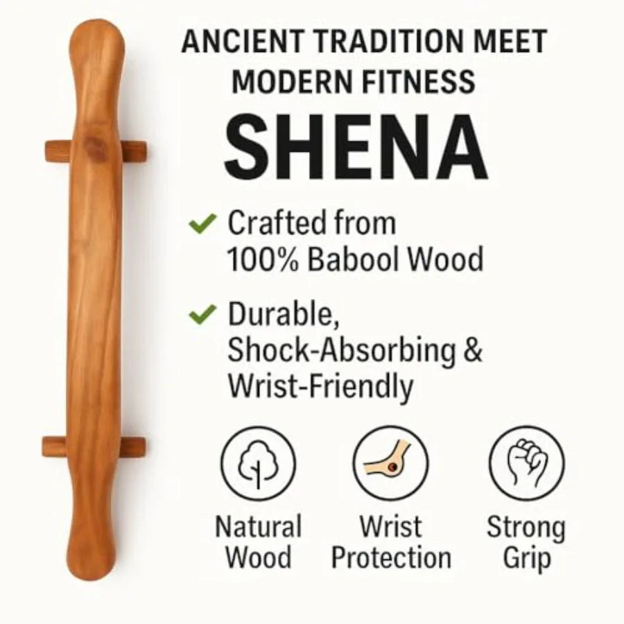 SHXI Wooden Push Up Bar Fitness Equipment for Strength Training