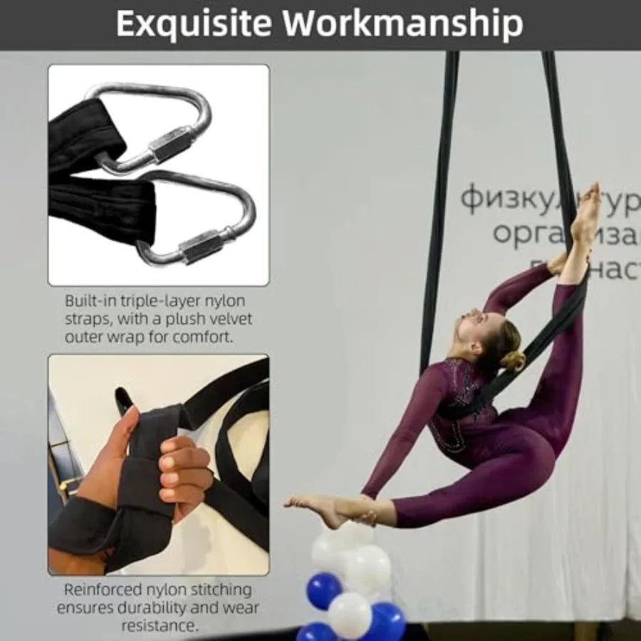 Aerial Yoga Straps Heavy Duty Three-Layer Trapeze Acrobatics