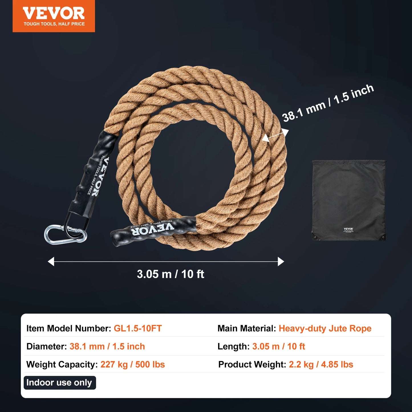 SucceBuy Gym Climbing Rope for Fitness Training and Workouts