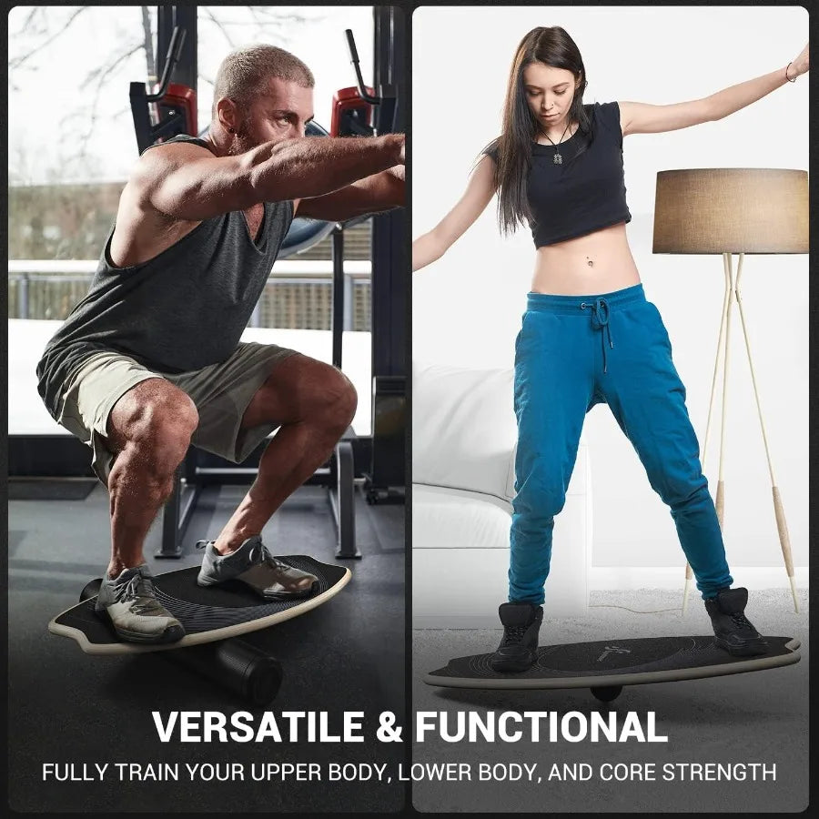 Balance Board with 7 Modes Wobble Board and Adjustable Stoppers for Enhancing Balance Stability Training Physical Therapy Surf