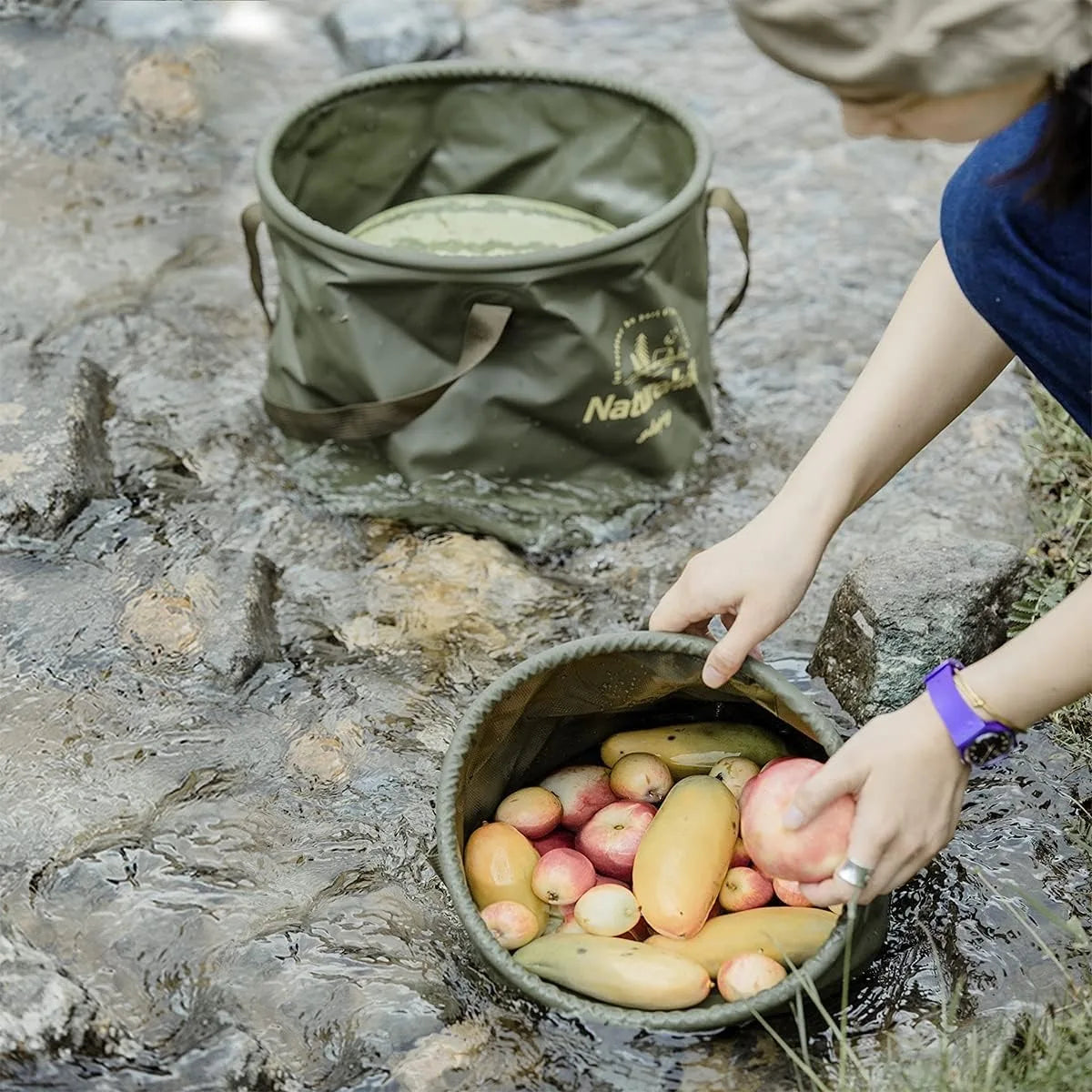 Naturehike Collapsible Water Basin Bucket for Camping
