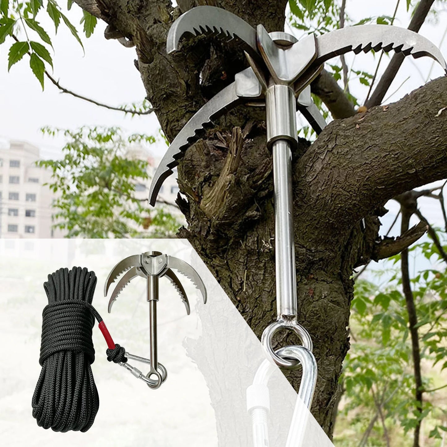 Embirry Outdoor Grappling Hook Anti Slip Survival Climbing Tool