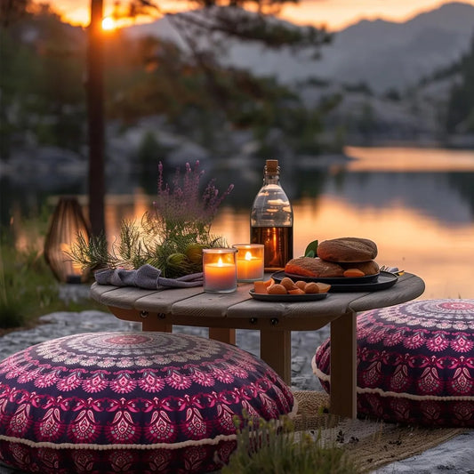 Codi Meditation Floor Pillow Set Bohemian Mandala Cushions