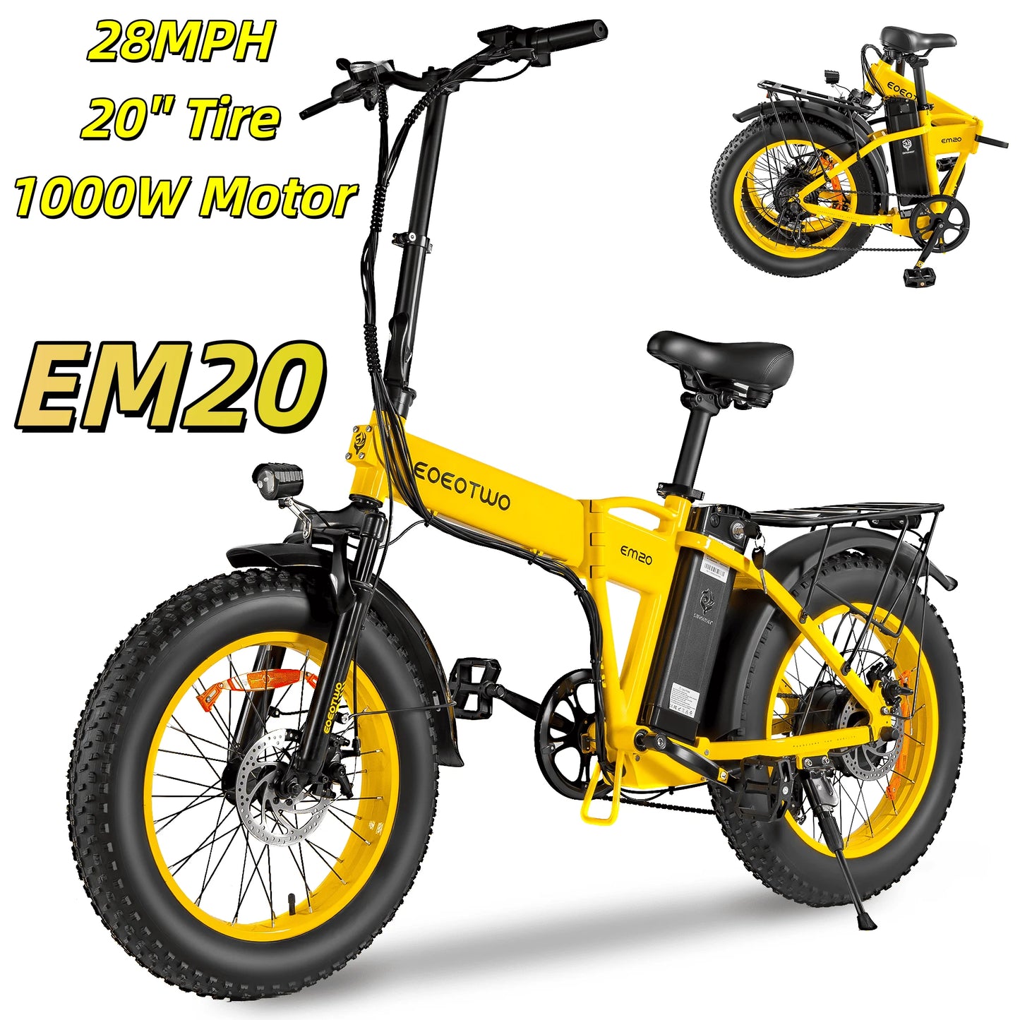 EOEOTWOC 1500W Electric Fat Tire Ebike 34MPH Mountain Bicycle