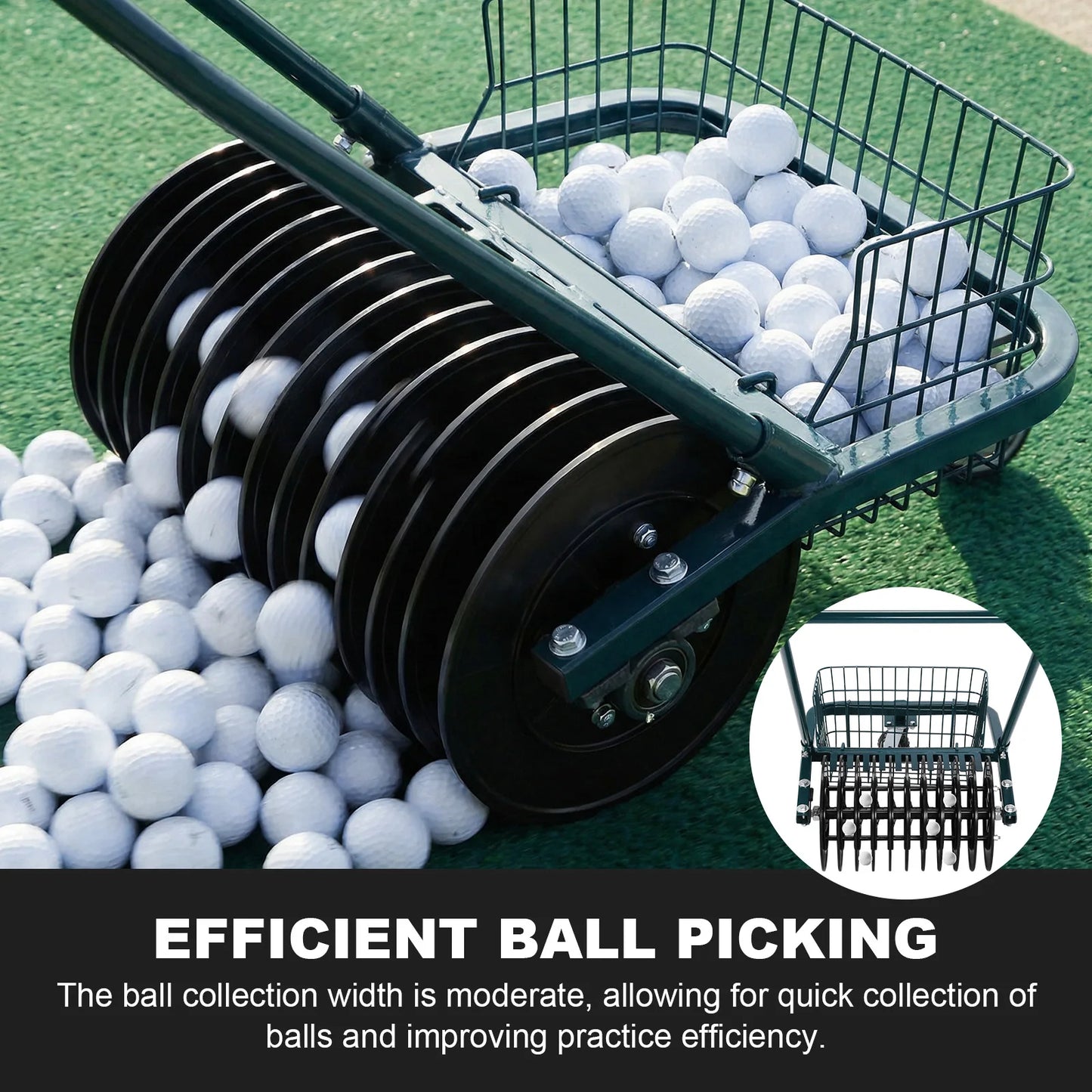 Golf Ball Retriever No Bending Over Collector Basket For Golfers