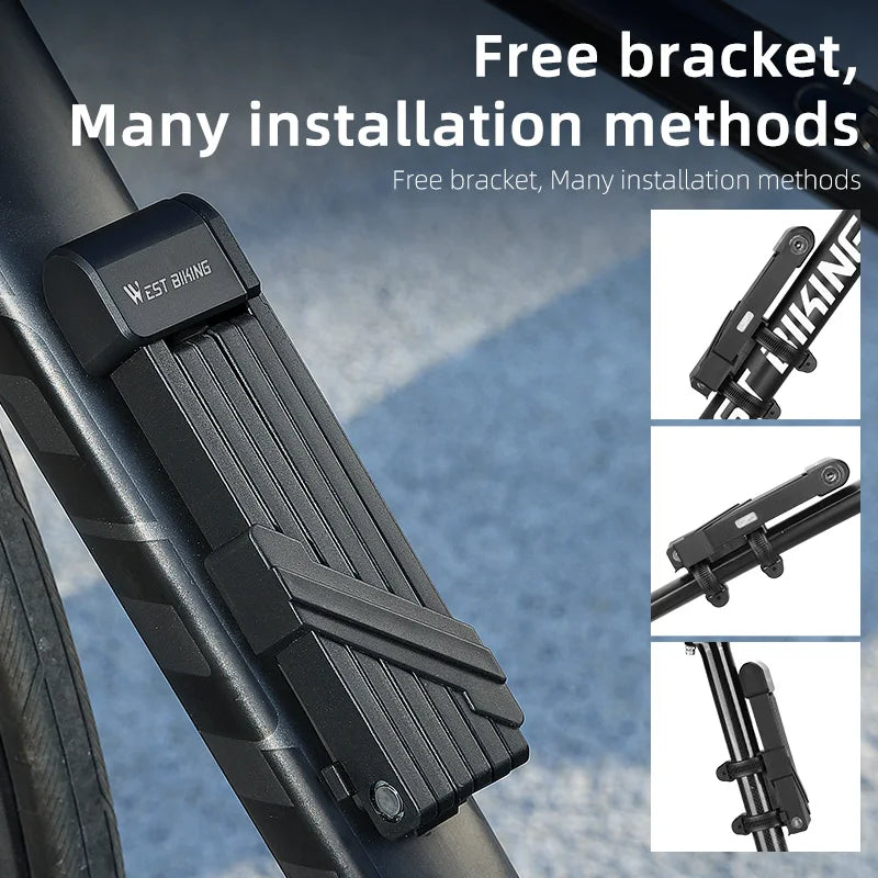 West Biking Anti Theft Folding Lock for Bicycle and Scooter
