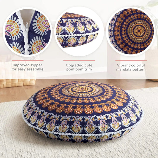 YTYIN Floor Pillows Set of 2 Memory Foam Meditation Cushions