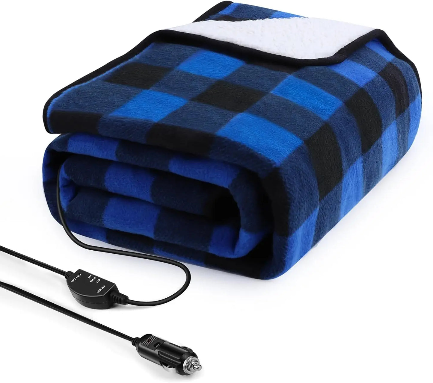 XMSJ 12V Heated Car Blanket With Temperature Controller