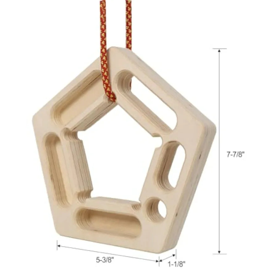 Two Pack Rock Climbing Hangboards Wooden Fingerboard Trainers for Grip