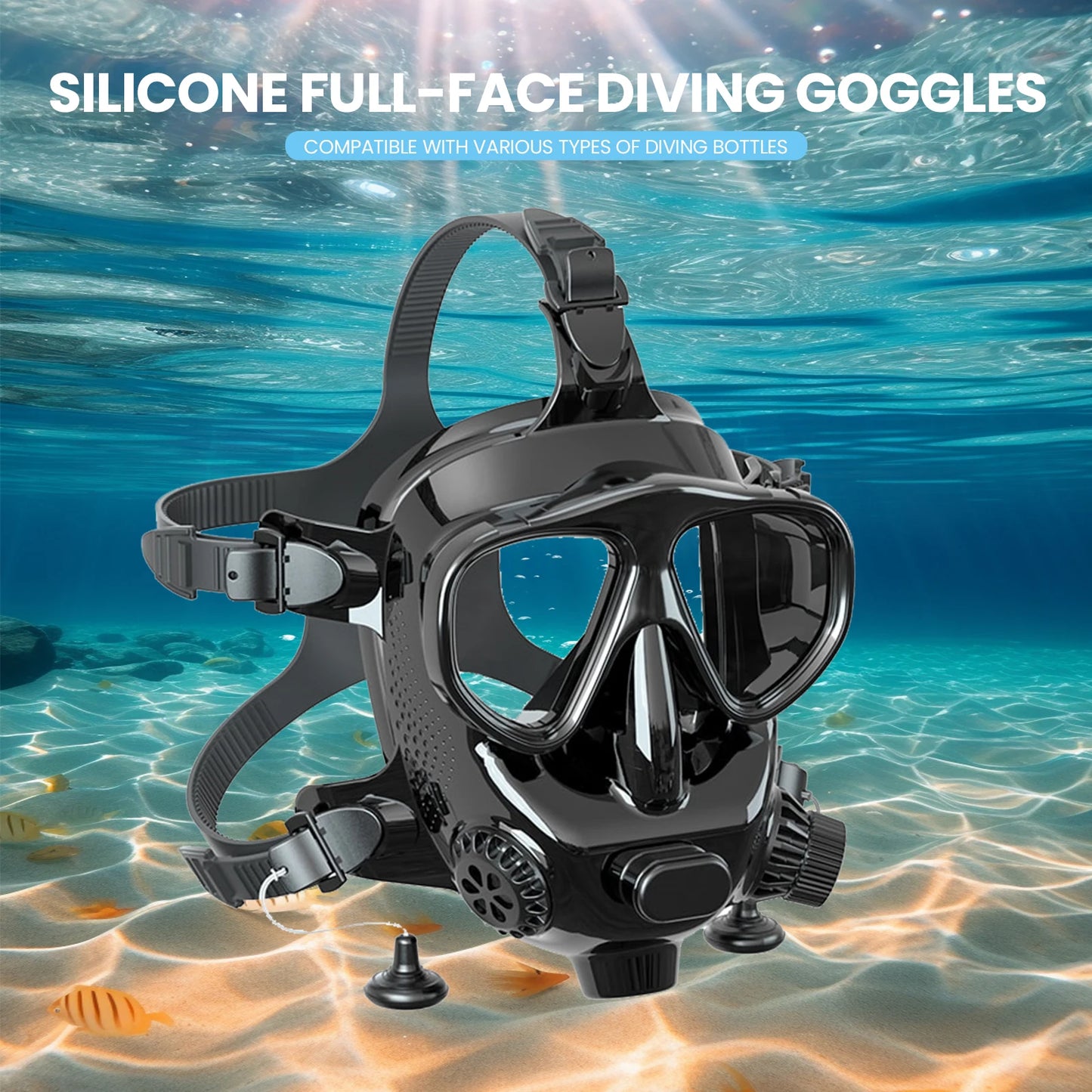 TUDIVING Full Face Diving Mask With Camera Mount