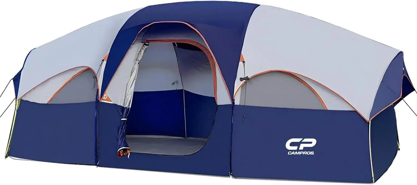 Family Camping Tent Waterproof Double Layer With Mesh Windows Room Divider