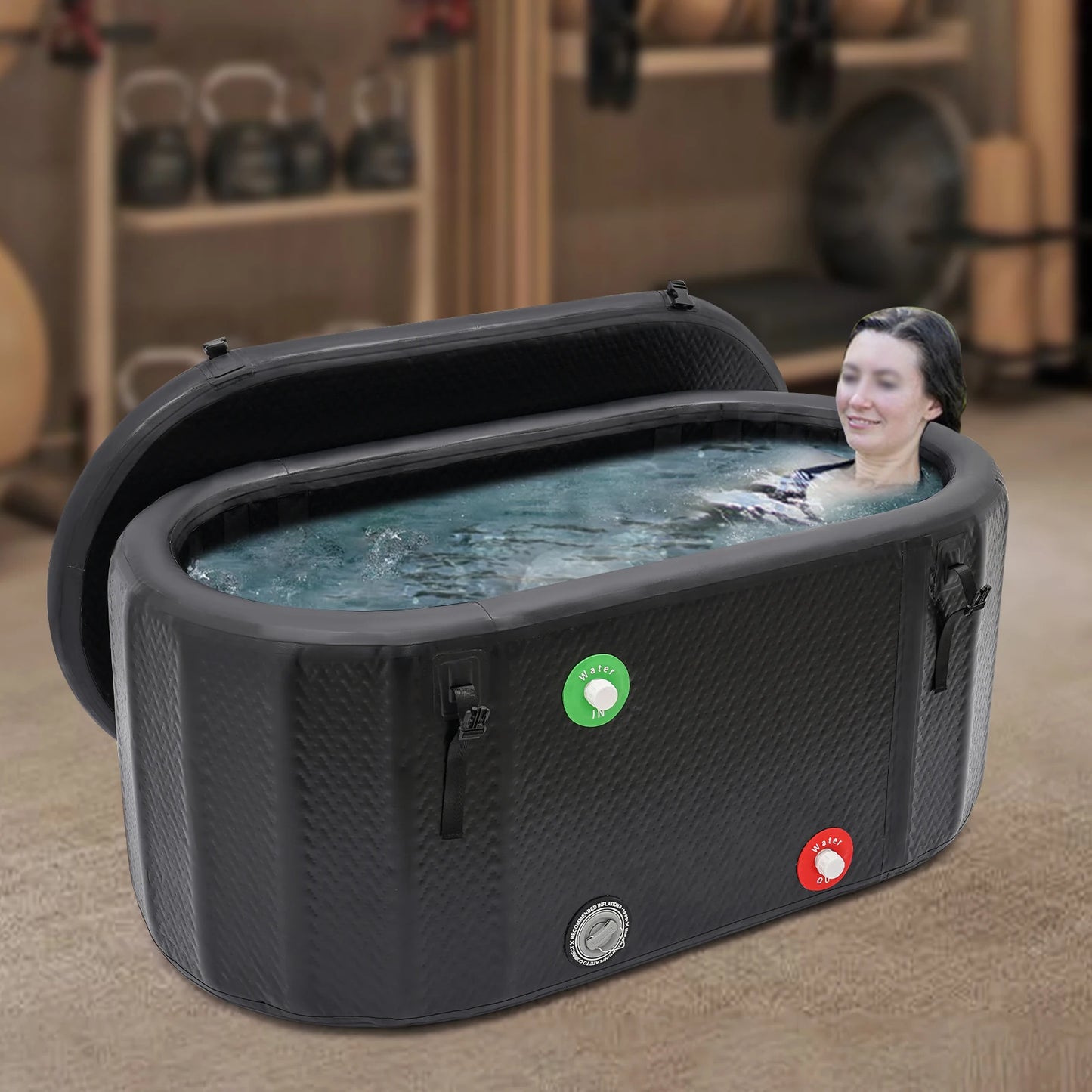 Inflatable Ice Bath Tub For Athletes Recovery With Pump 370L