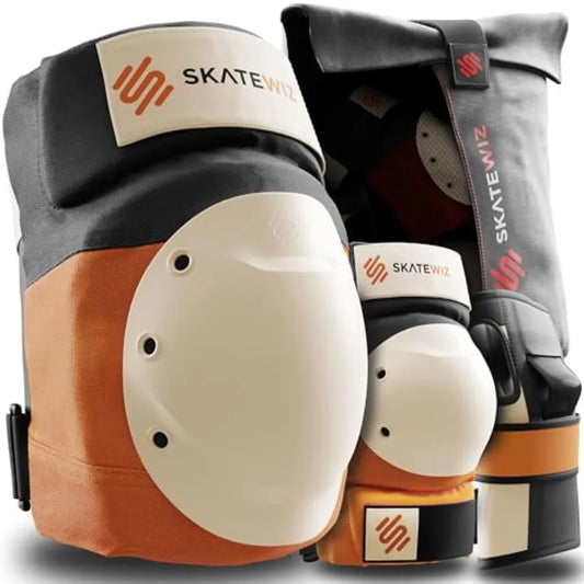 Skating Protective Gear 6pc Set for Adults Knee Elbow Wrist Guards
