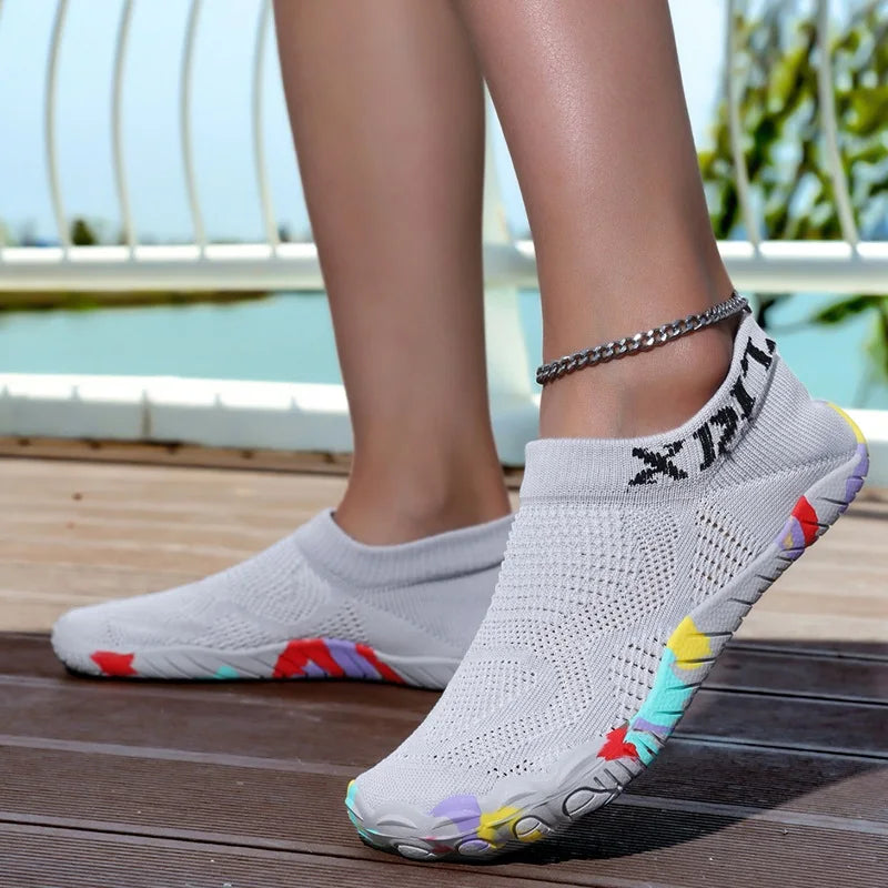 Laxsesu Mens Beach Water Shoes Breathable Mesh Antiskid Upstream