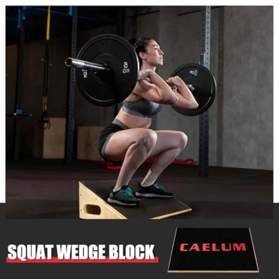 Caelum Slant Board For Squats Non-Slip Wooden Incline Board