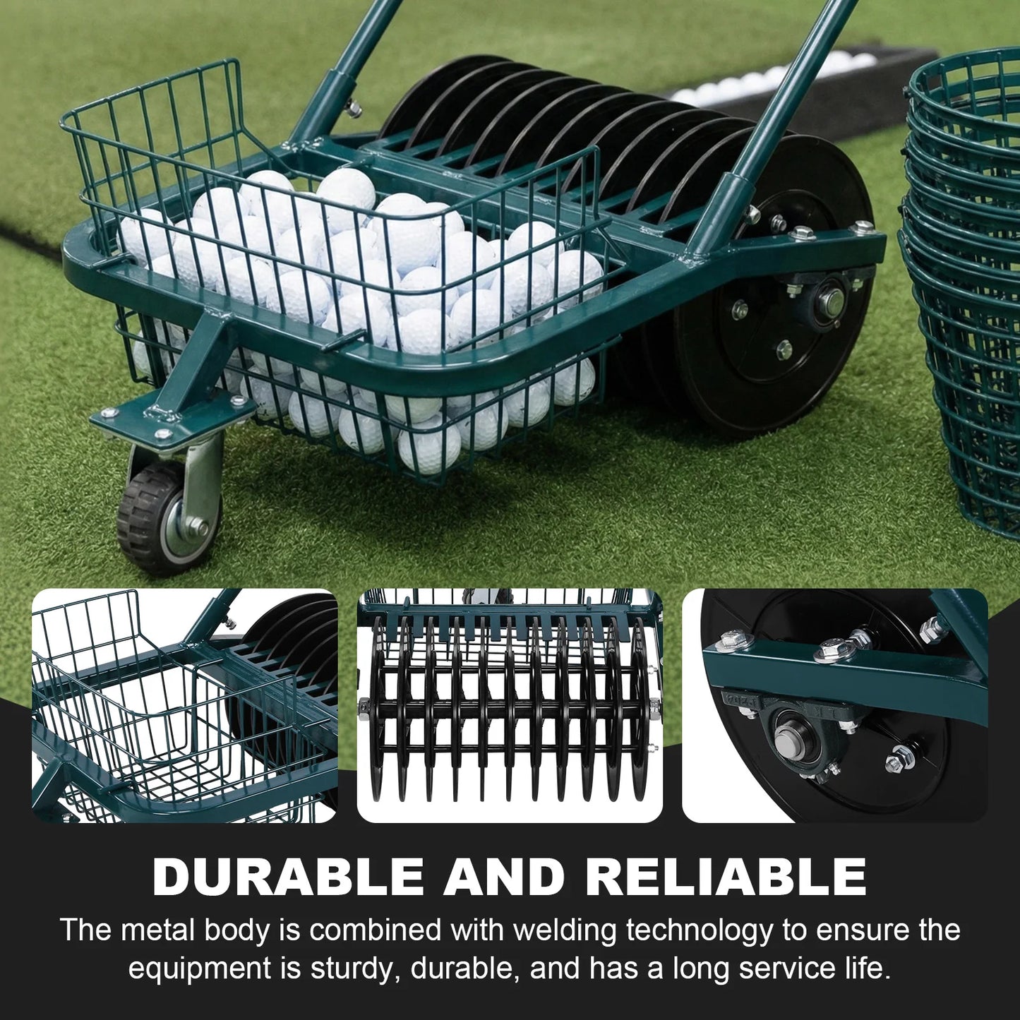 Golf Ball Retriever No Bending Over Collector Basket For Golfers