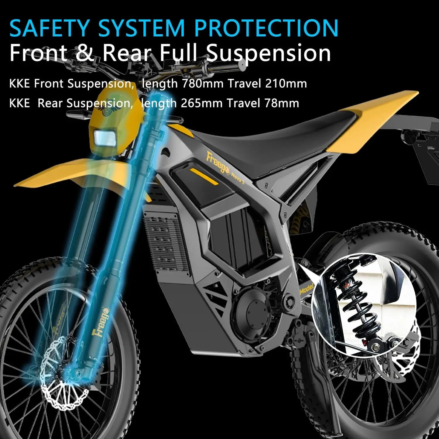 Freego 8000W Electric Dirt Bike Mid Drive Off Road Ebike