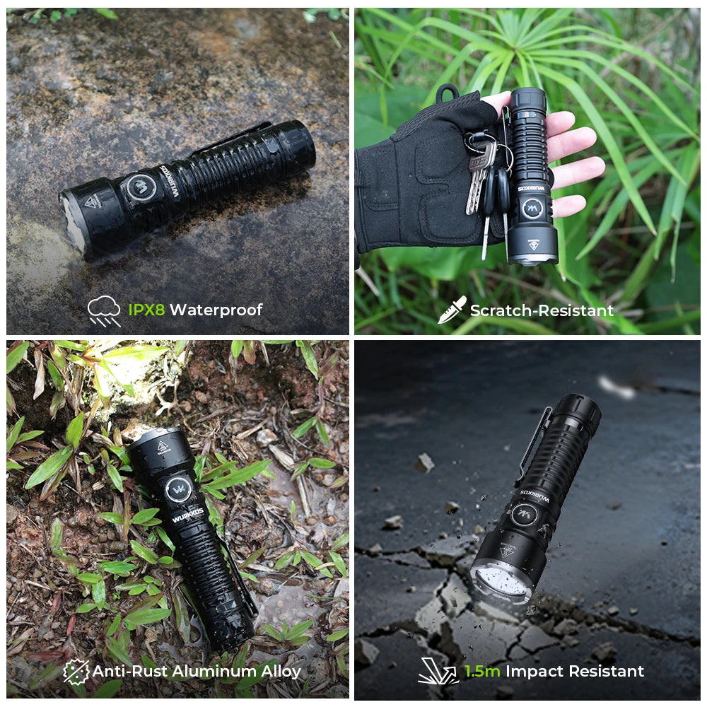 Wurkkos TS28 EDC Flashlight 3200 Lm 21700 Battery Rechargeable
