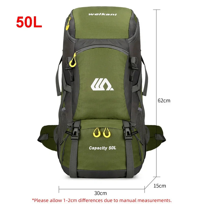 Scione Waterproof Travel Backpack Unisex For Outdoor Hiking And Camping