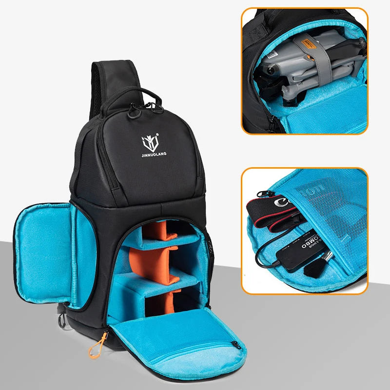 JINNUOLANG Waterproof Travel Camera Bag For DSLR And Lenses Crossbody