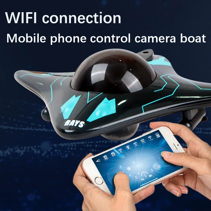CONUSEA 6Ch RC Boat Submarine With Camera Underwater FPV WiFi